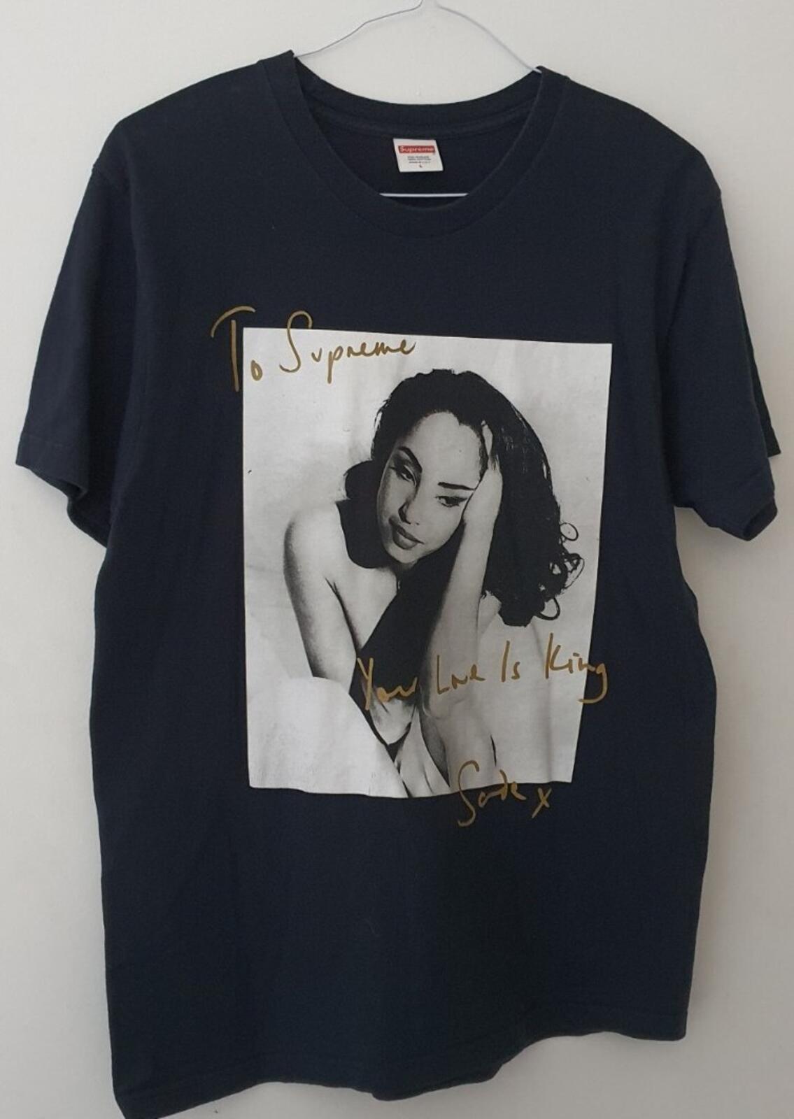 SS17 Supreme Sade Tee size L large T-shirt navy