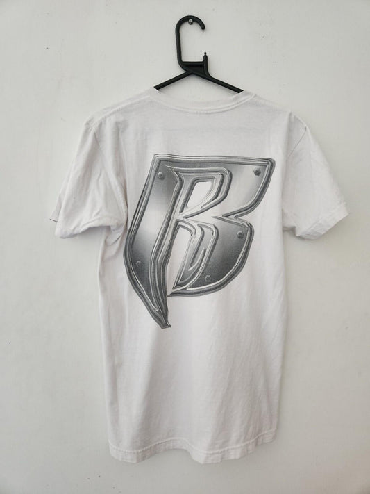 FW14 Supreme Ruff Ryders Tee Talla M Mediana DMX Camiseta Blanca Vintage