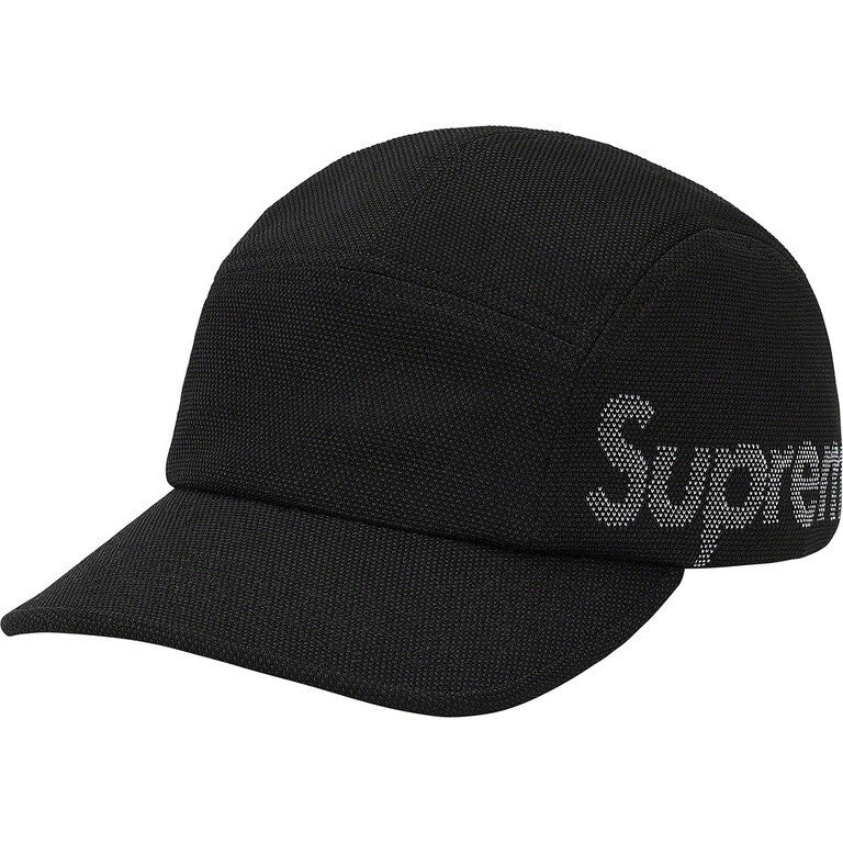 SS21 Supreme Jacquard Pique Camp Cap Black