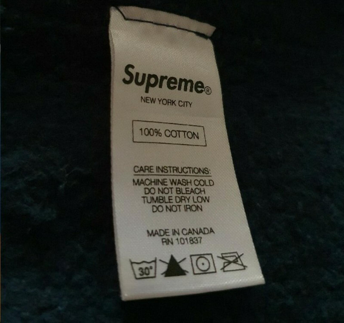 SS16 Supreme Spin Logo Crewneck Navy Size L