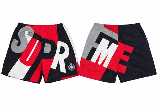 SS20 Supreme Big Letter Water Shorts Negro Talla M
