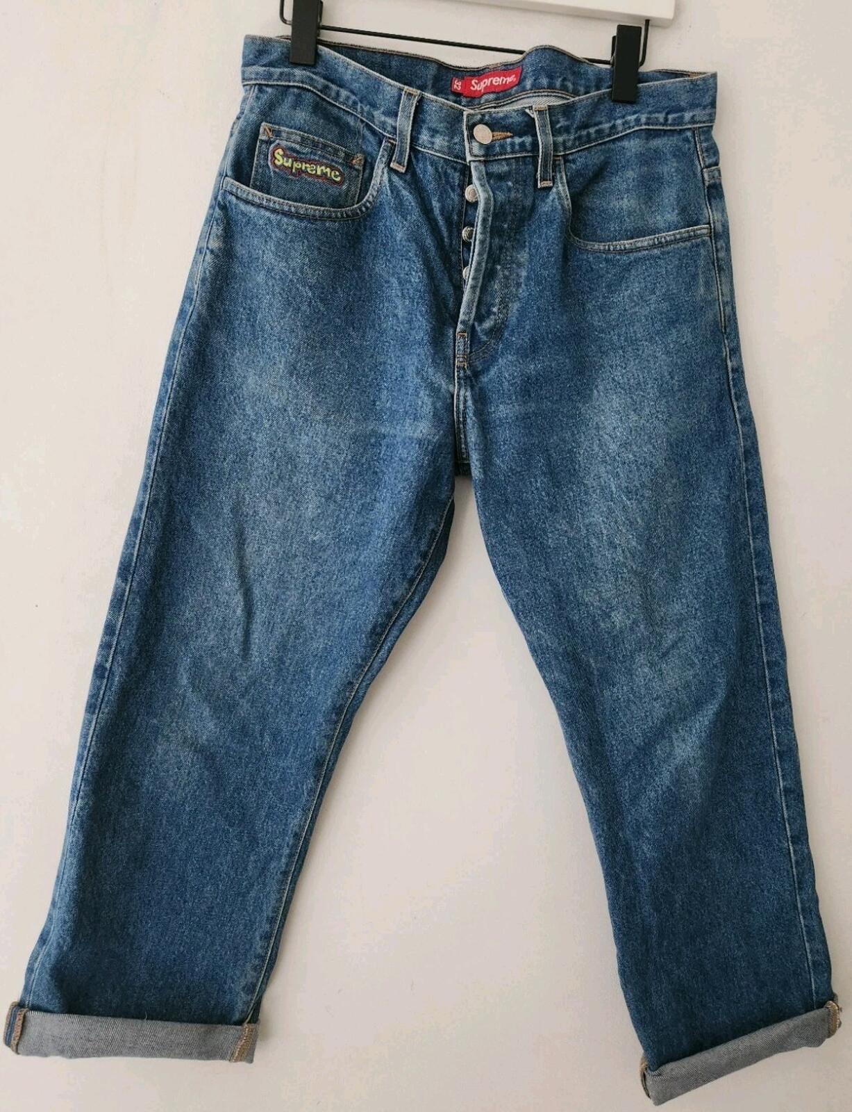 SS15 Supreme Denim Skate Jeans Größe 32 W32 L27 GEÄNDERT Mark Gonzales Gonz
