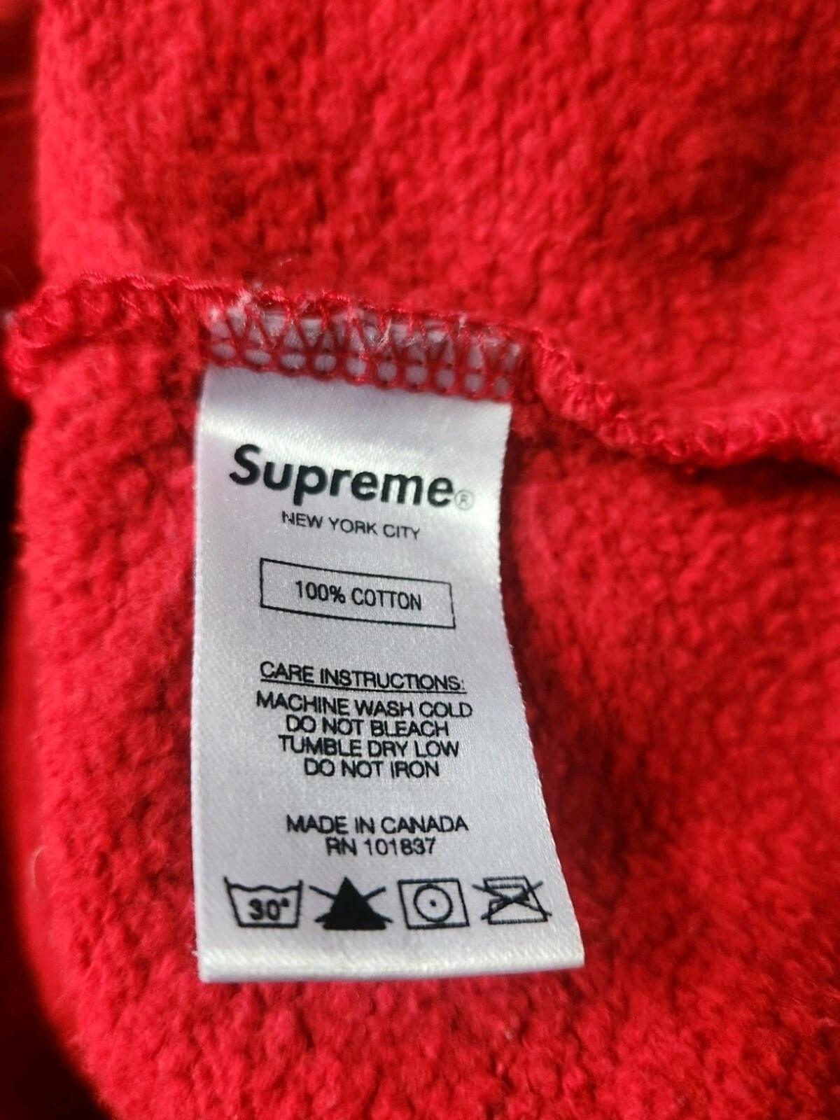 SS19 Supreme S Logo Colorblocked Hooded Sweatshirtsize M medium red hoodie