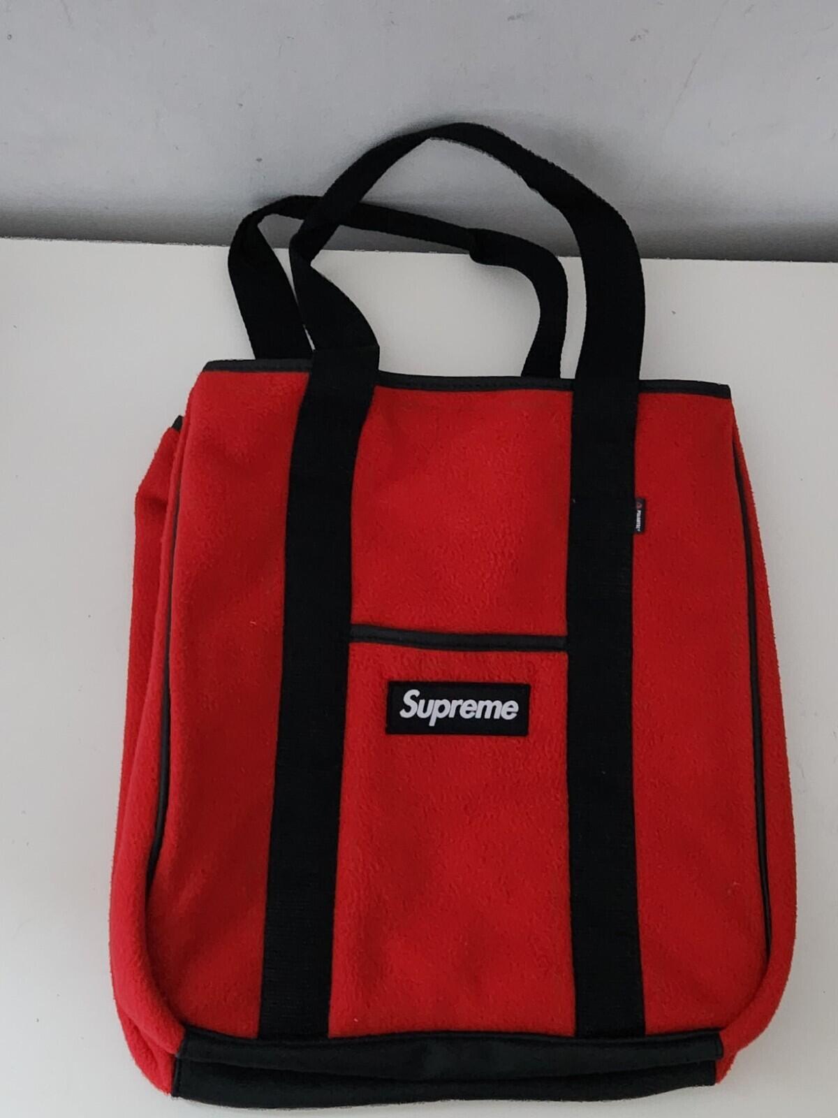 FW17 Supreme Polartec Tote Rot Tasche Fleece 20L