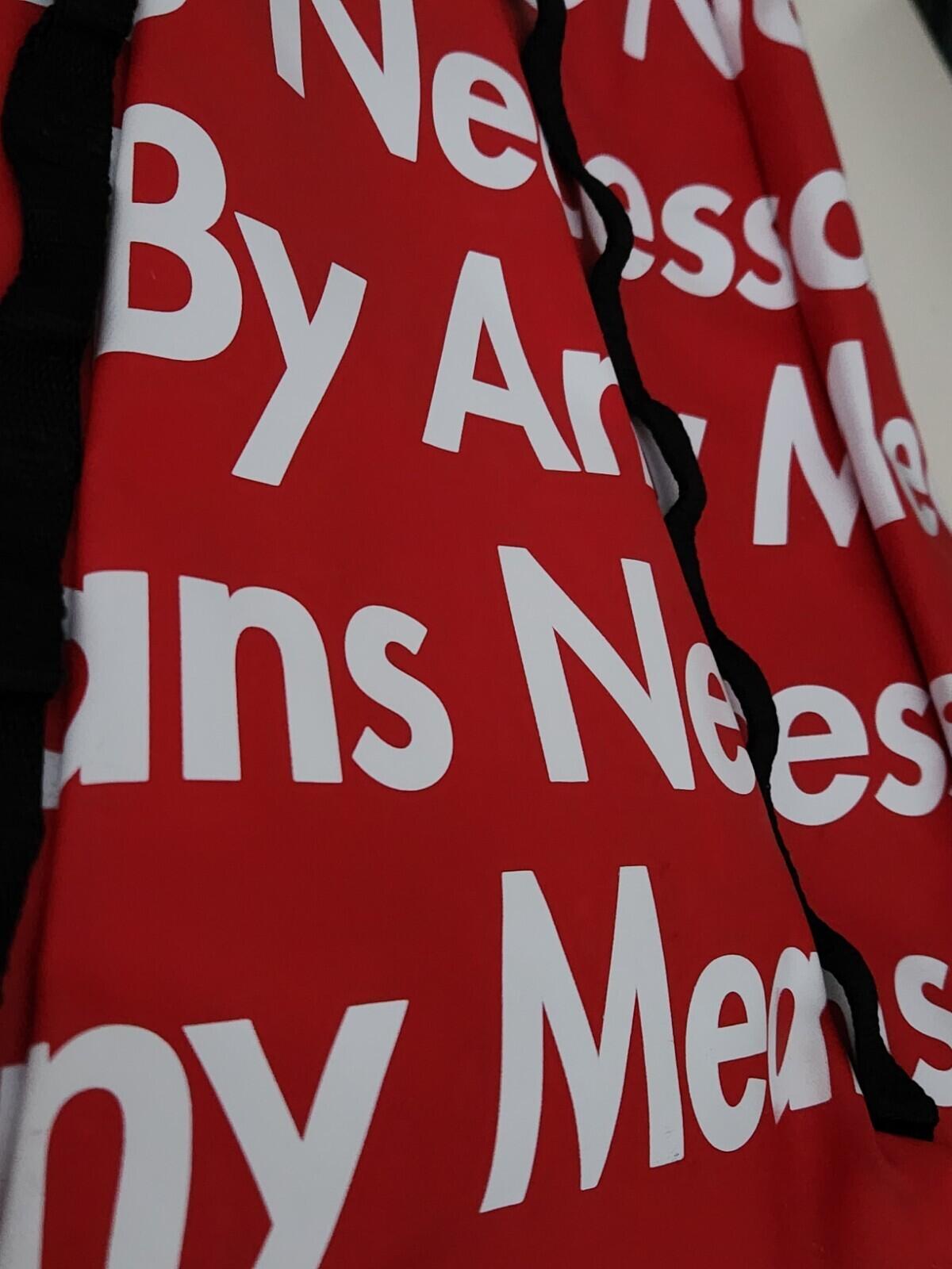 FW15 Supreme x The North Face By Any Means Base Camp Crimp Backpack Red BAMN bag