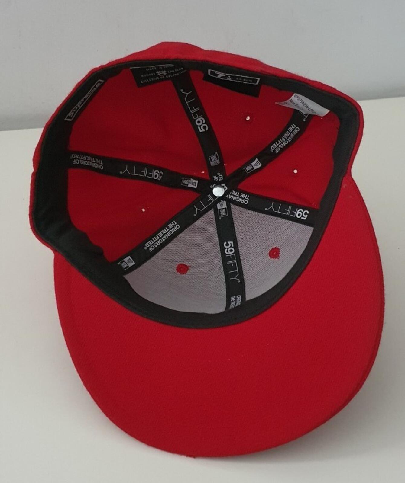 SS12 Supreme NO 1 Script New Era 59fifty fitted cap size 7 1/8 Red hat Vintage