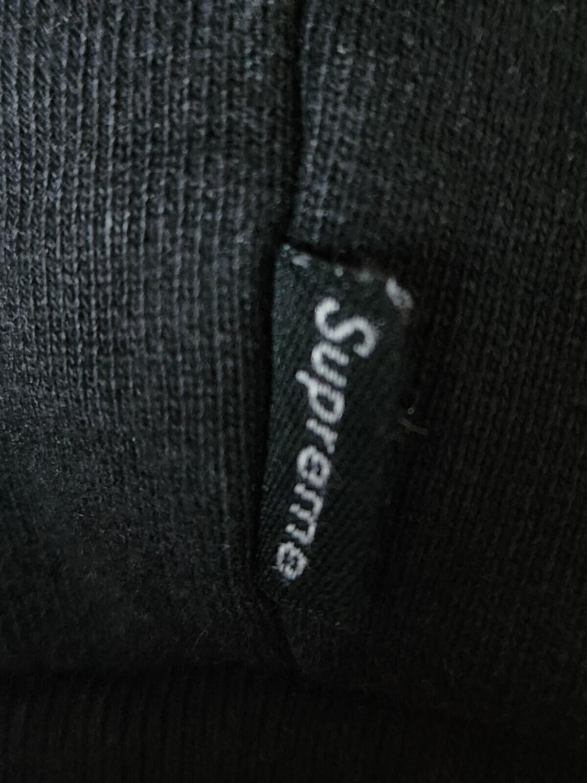 FW14 Supreme Reflective Logo Thermal Zip Up sweatshirt L Large Hoodie Black