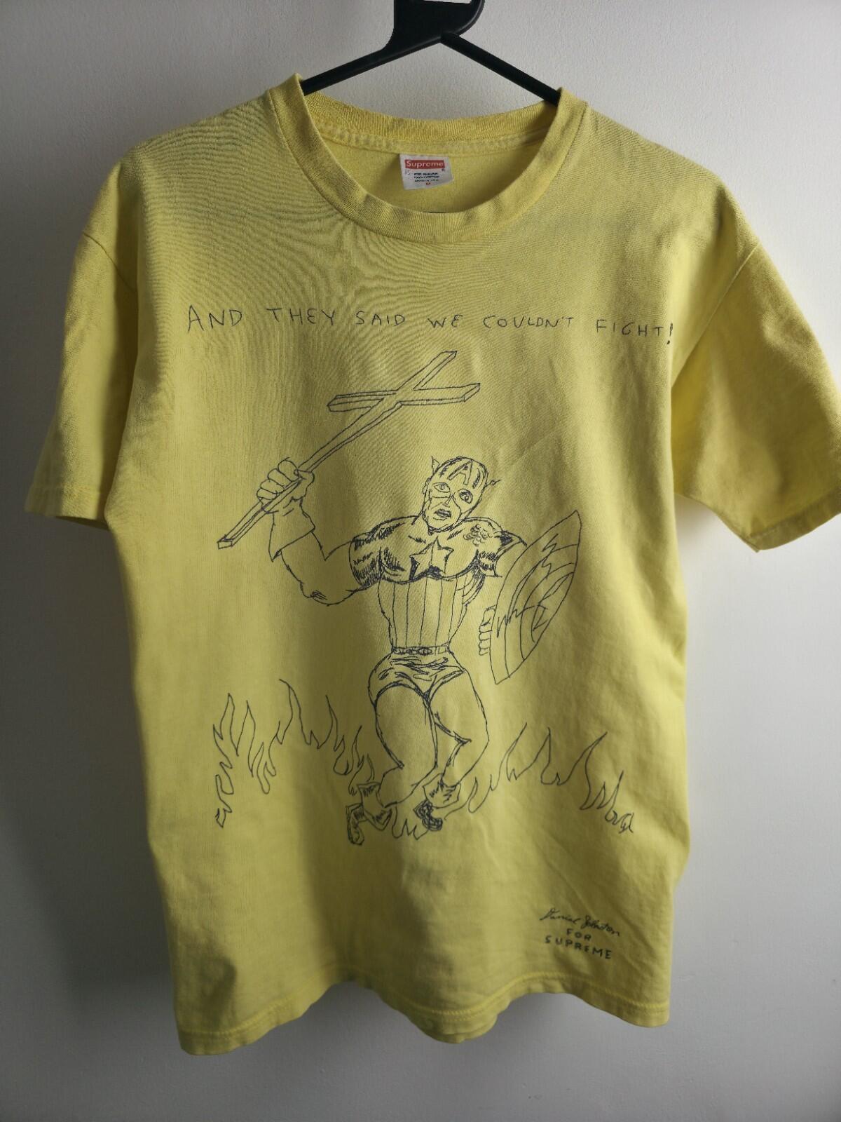 SS12 Supreme Daniel Johnston Captain Fight Tee Yellow Size M
