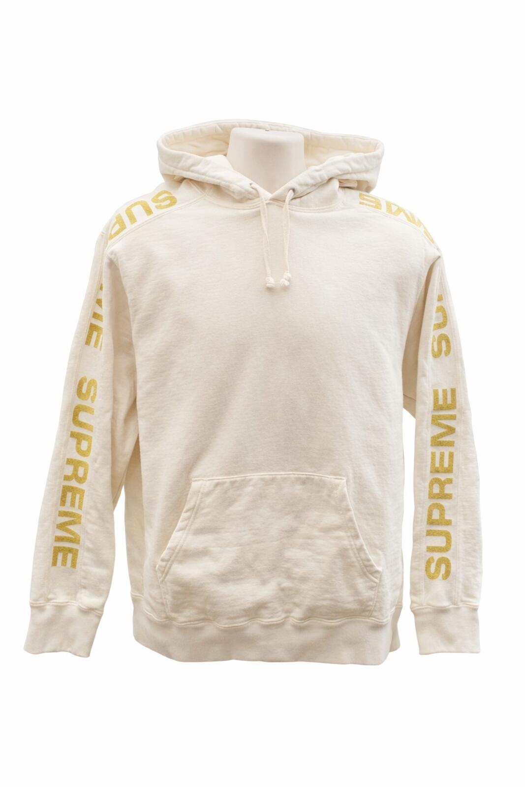 SS20 Supreme Metallic Rib hooded sweatshirt  natural hoodie size M medium