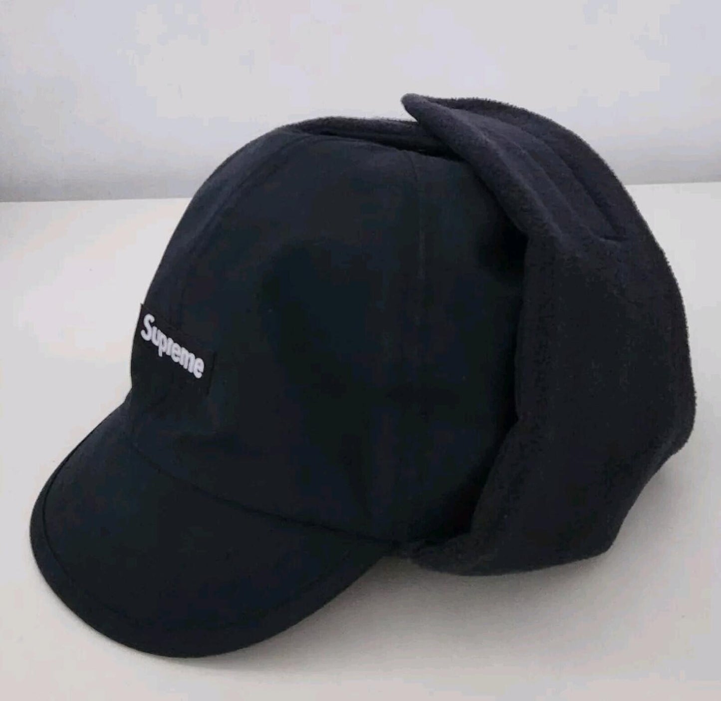 FW23 Supreme GORE-TEX Earflap Polartec Cap Black hat box logo waterproof Fleece