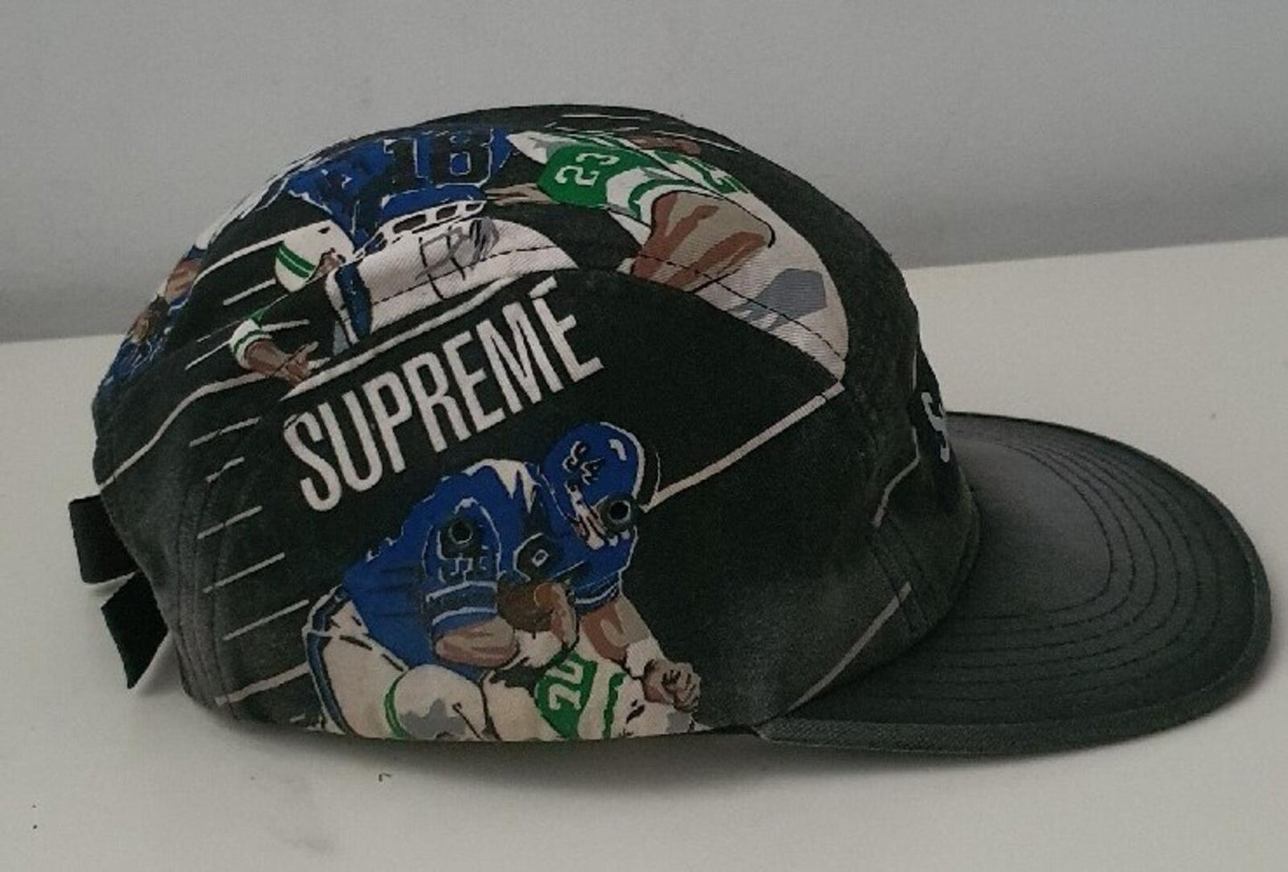FW13 Supreme Football camp cap black hat box logo Vintage 2013 Very Rare