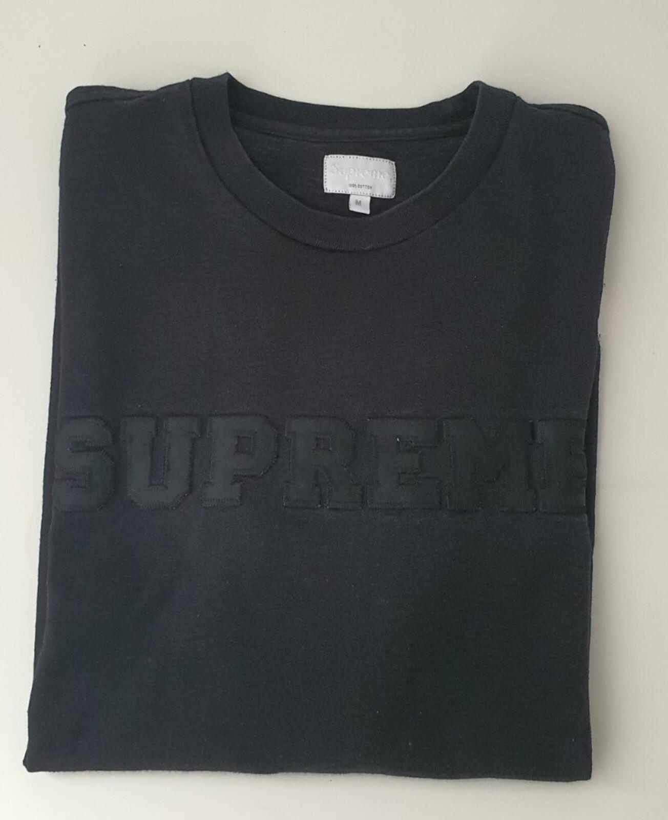SS17 Supreme Collegiate tee black T-shirt size M medium