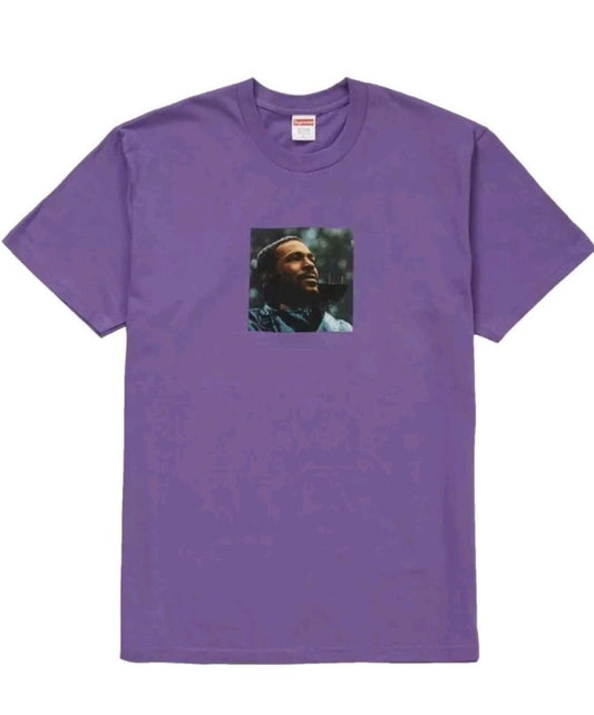 FW18 Supreme Camiseta Marvin Gaye Morada Talla L