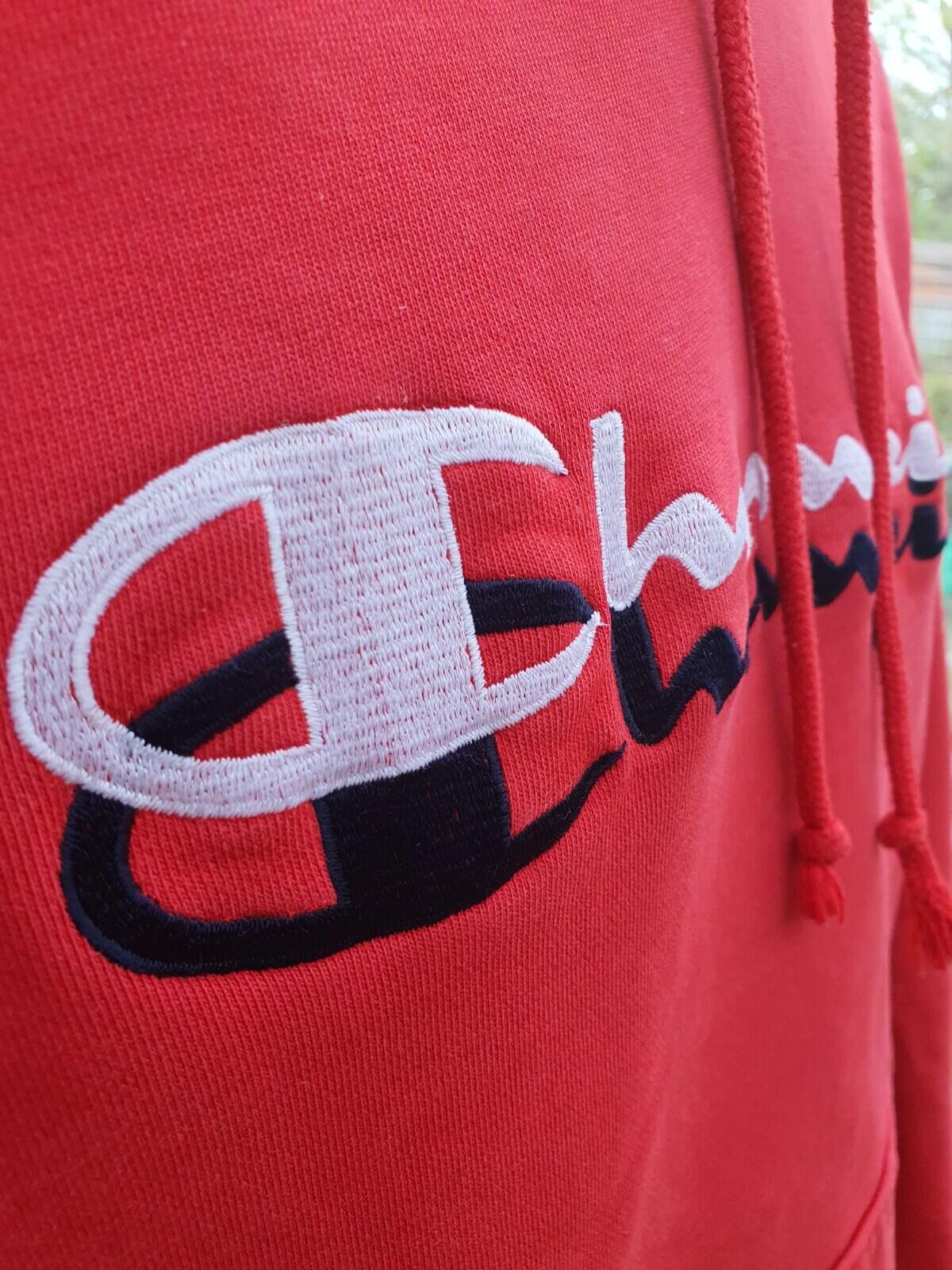 FW15 Supreme x Champion Hooded Sweatshirt Red Size M