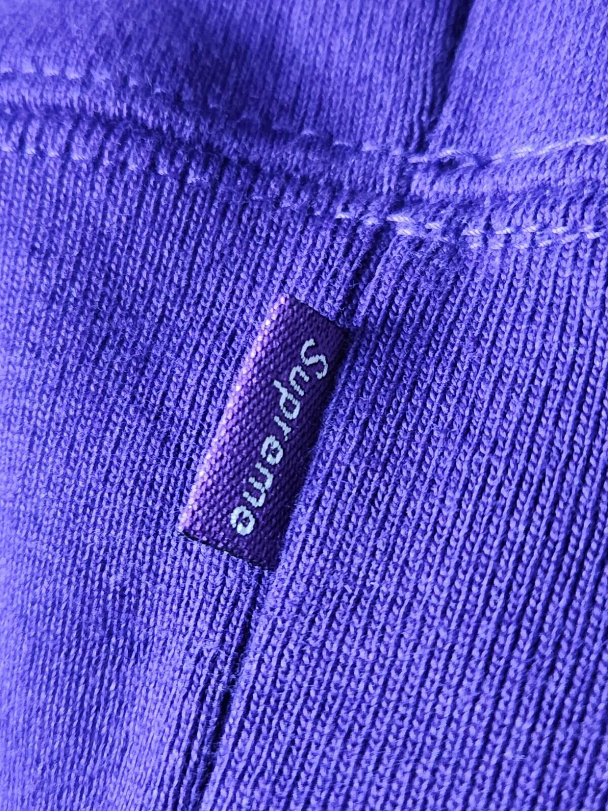 FW19 Supreme Stop Crying Hooded Sweatshirt Purple Size M
