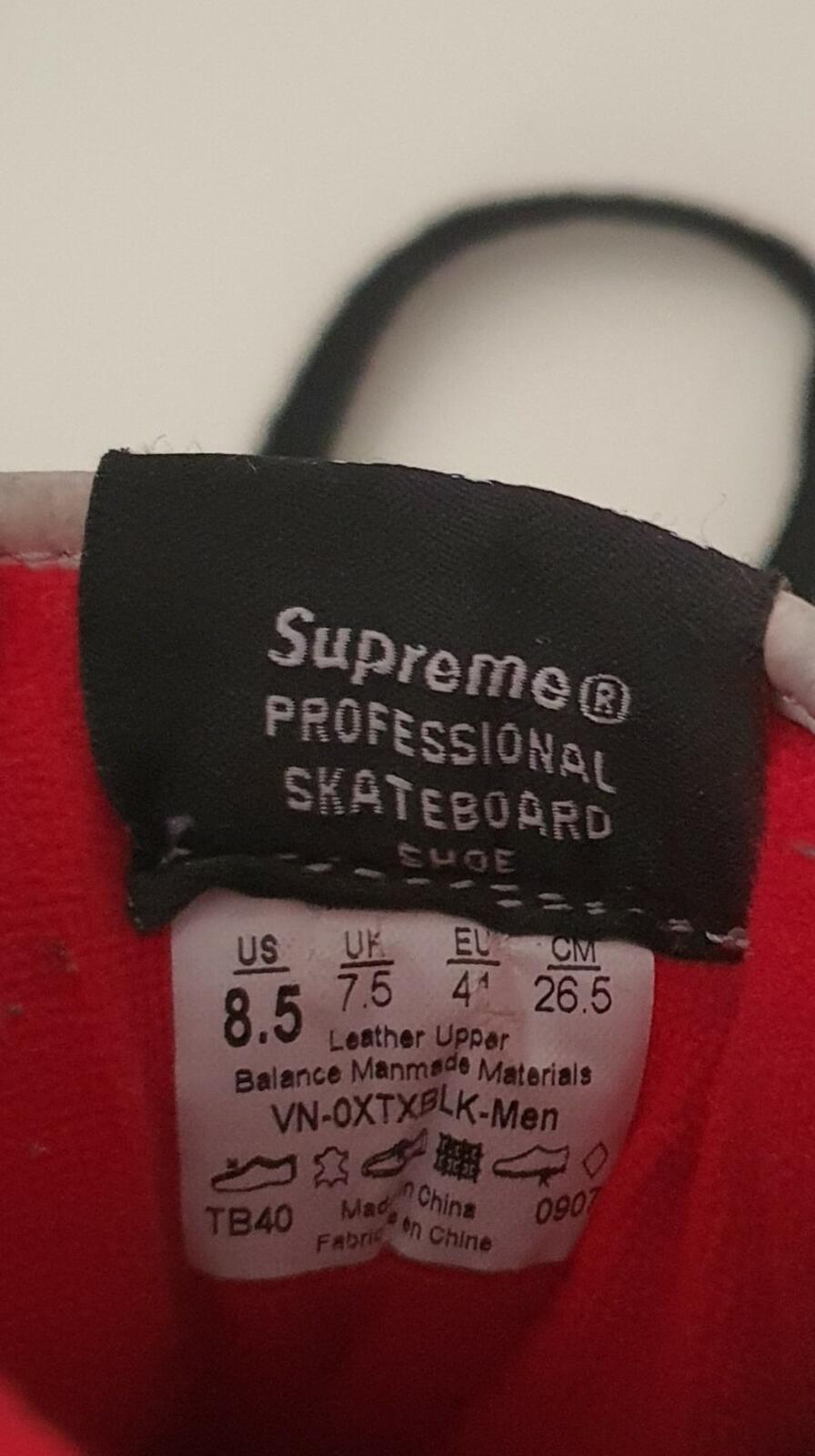 FW09 Supreme Vans Micro Check Half Cab US 8.5 UK 7.5 EUR 41