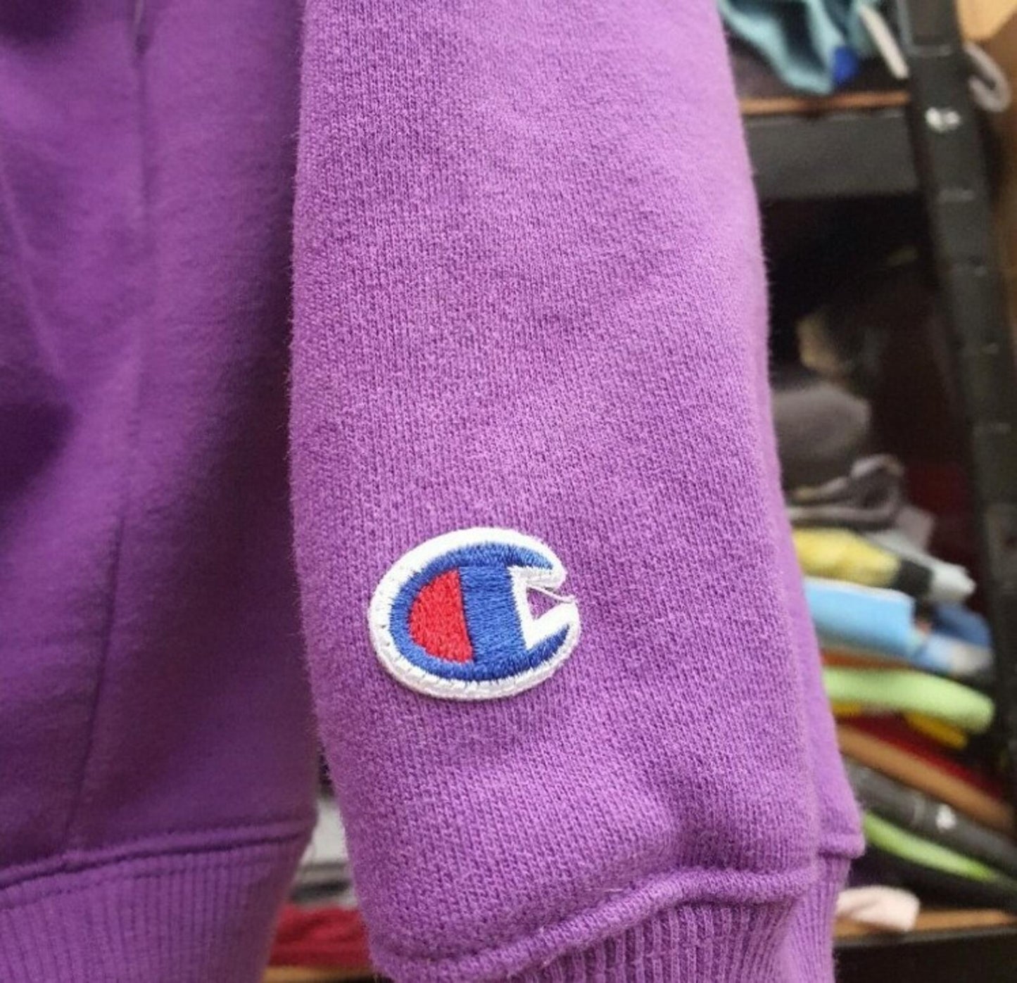 SS19 Supreme x Champion Kapuzenpullover Violett Größe M