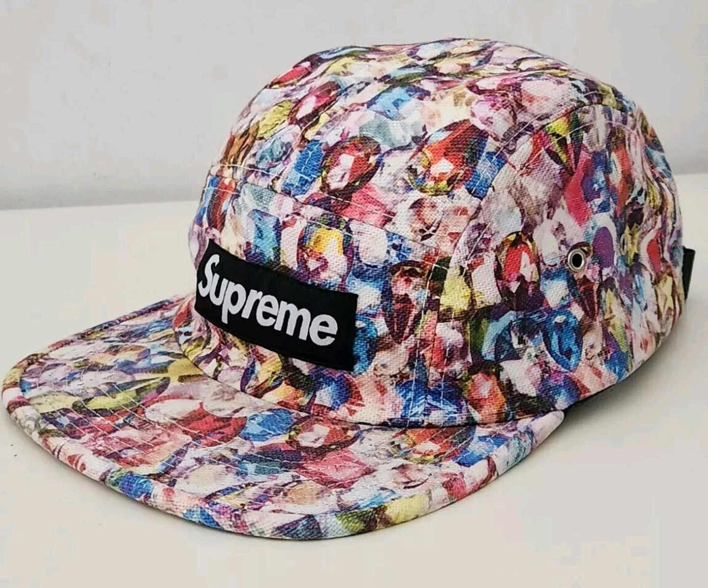 FW14 Supreme x Liberty Art Fabrics Jewels Camp Cap vintage hat box logo Rare
