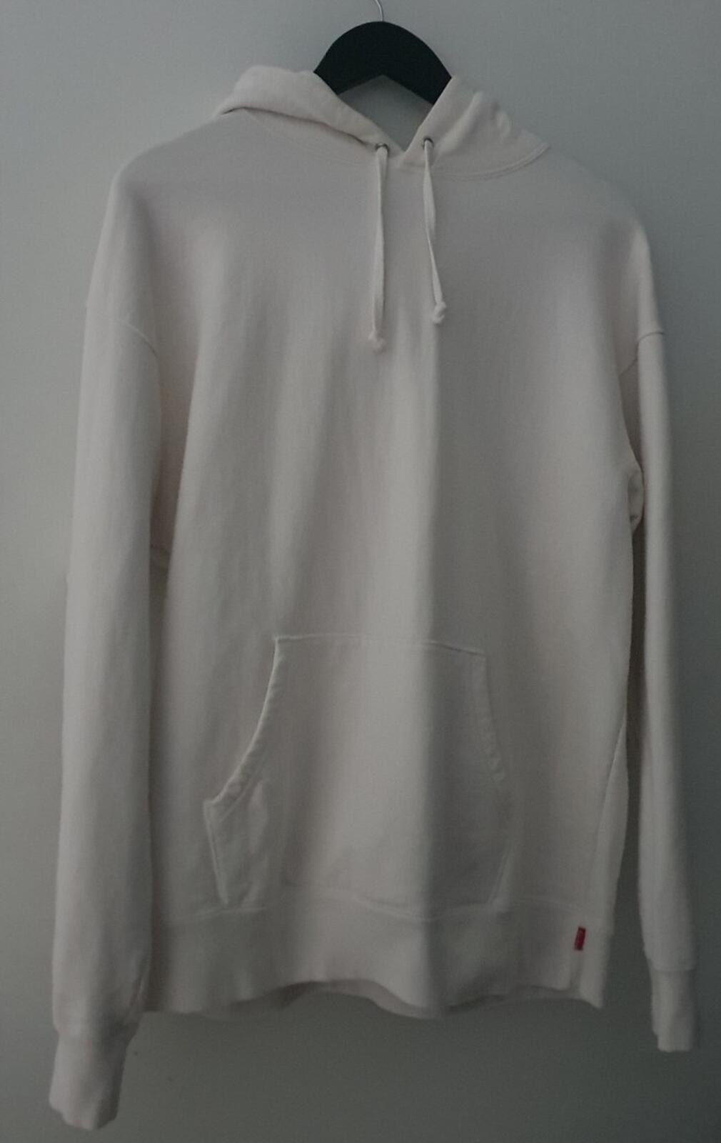 FW19 Supreme Rhinestone Script hooded sweatshirt size M medium hoodie white