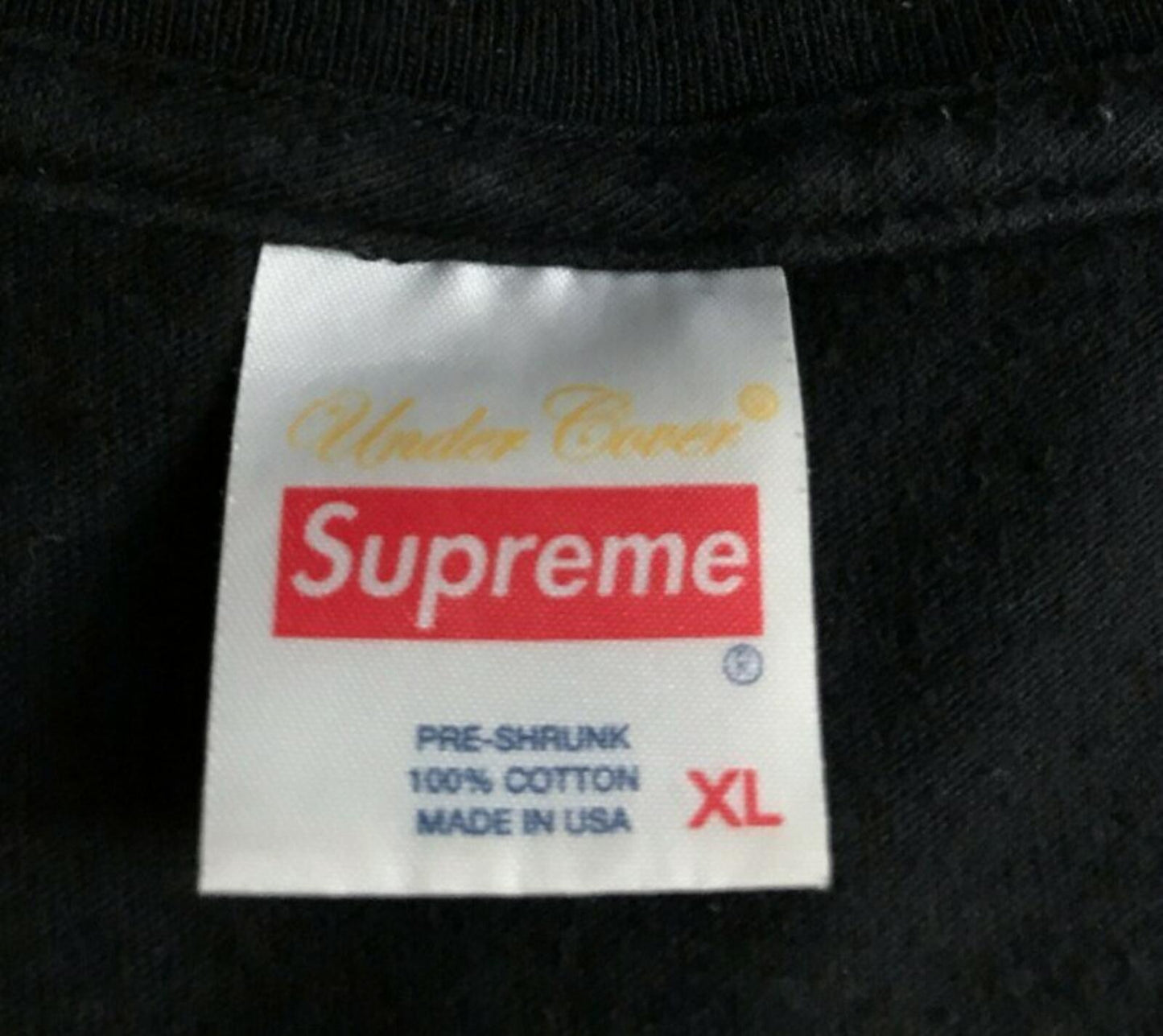 SS15 Supreme x Undercover Teddy Bear Tee Black Size XL