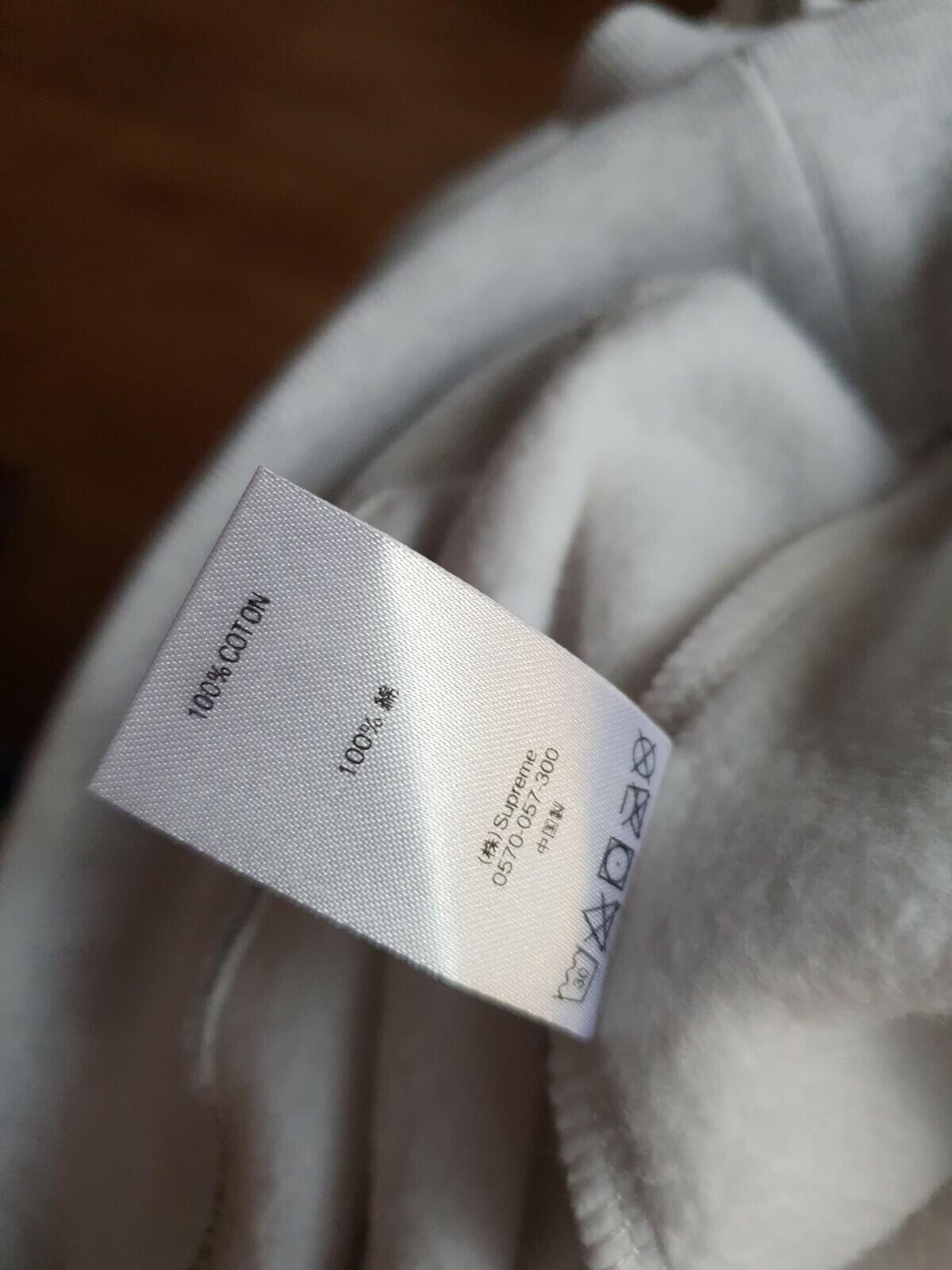 SS19 Supreme Rib Stripe Crewneck Ash Grey Size M
