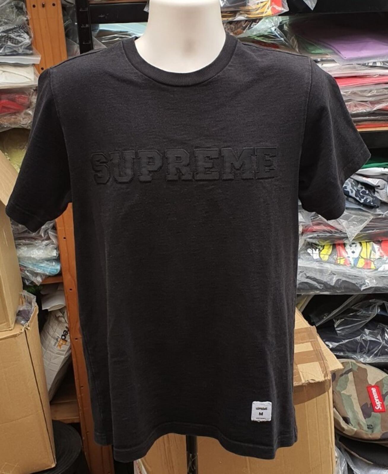 SS17 Supreme Collegiate tee black T-shirt size M medium
