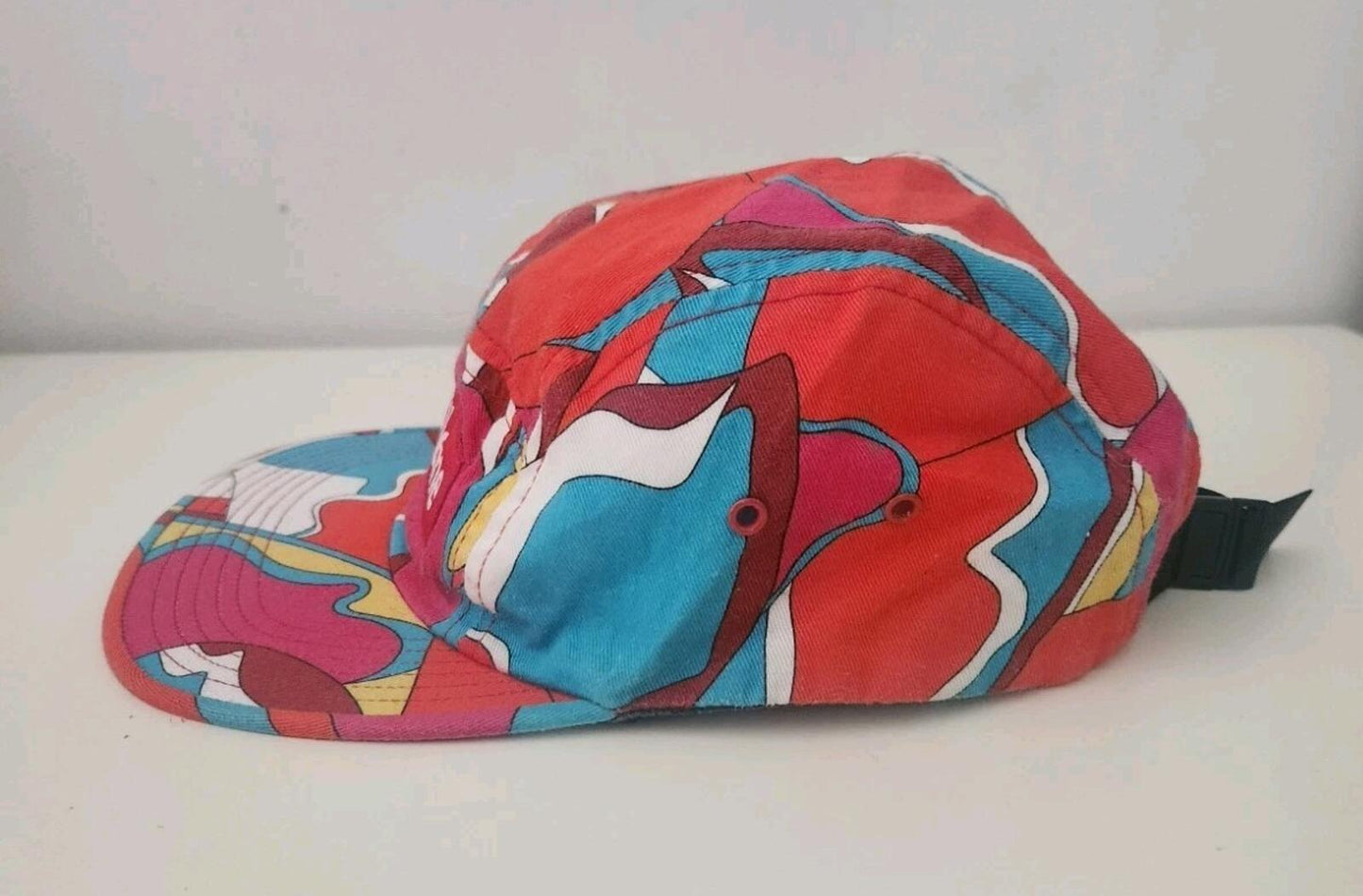 SS16 Supreme Abstract camp cap red blue box logo rare hat made in USA