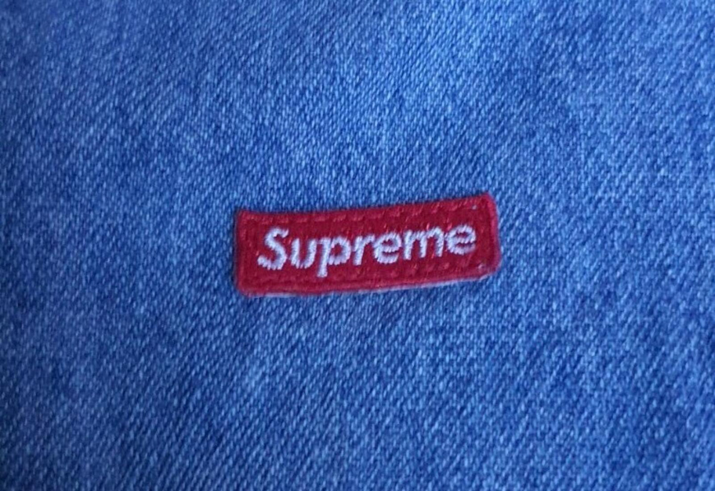 FW21 Supreme Small Box Denim Shirt Blue Talla M Mediana