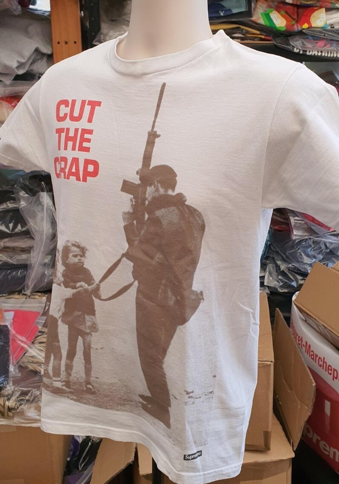 SS09 Supreme Cut The Crap Tee White