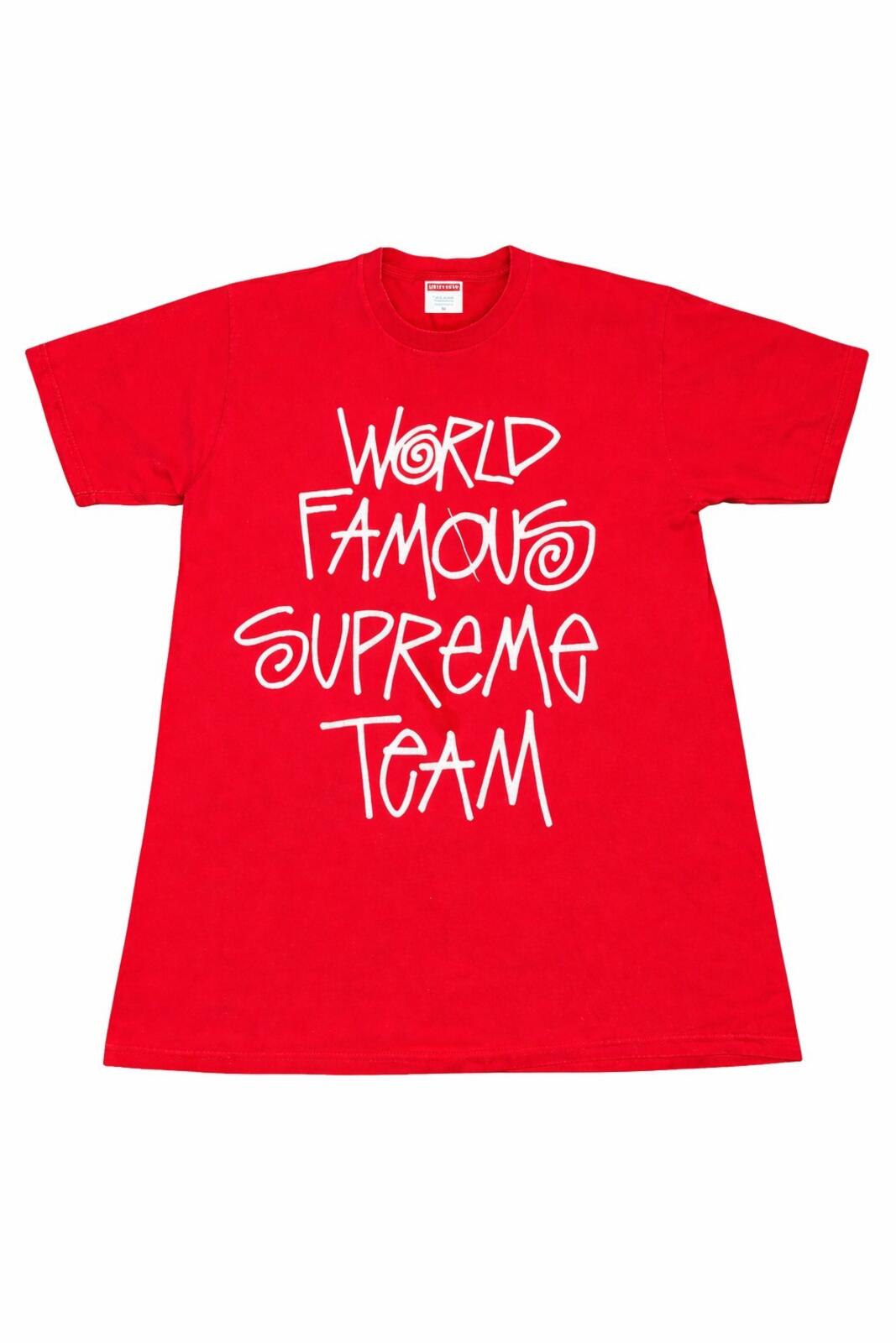 2001 Supreme World Famous Supreme Team Tee Red Size M
