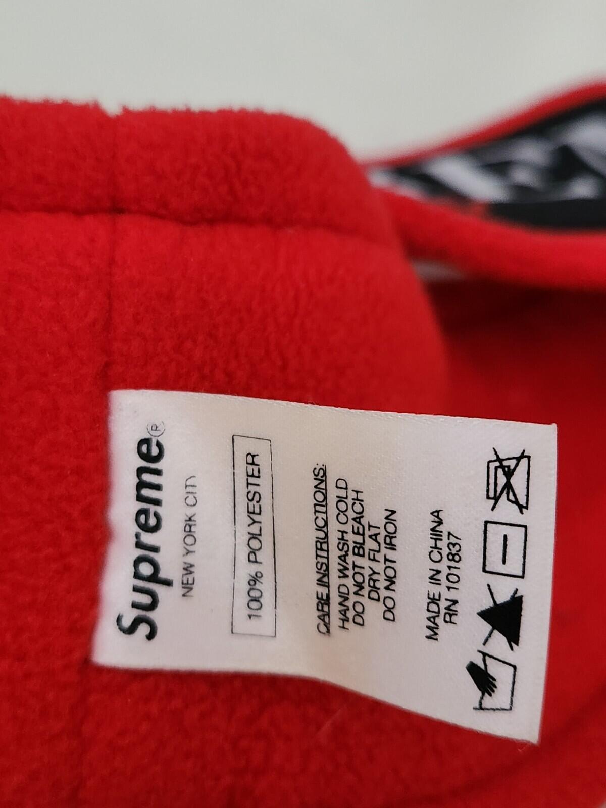 FW16 Supreme New York Fleece Red Headband Accessory