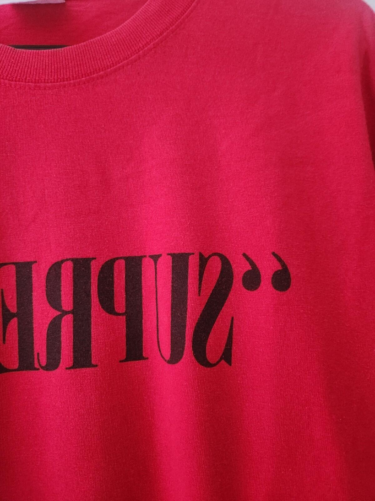 FW11 Supreme Shark L/S Tee size L large long sleeve red T-Shirt 2011 Vintage Top