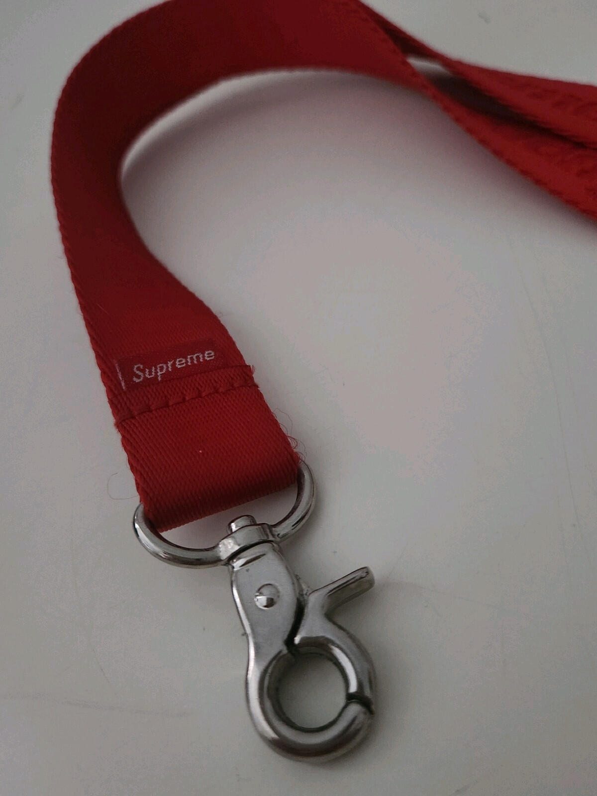 SS16 Supreme Nylon Lanyard Keychain Red Keyring