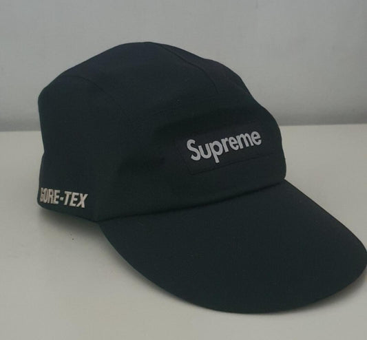 Gorra de campamento SS22 Supreme GORE-TEX Polartec de ala larga, gorra de nailon impermeable negra