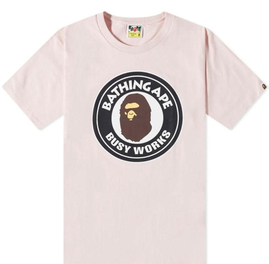SS22 A BATHING APE Colors Busy Work camiseta talla S pequeña rosa T-shirt BAPE Nueva