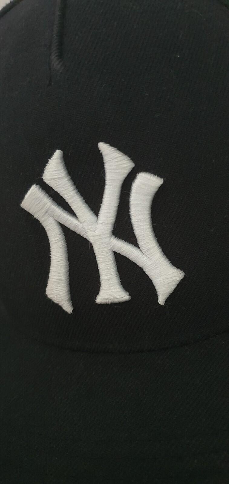 SS15 Supreme x Yankees x 47 brand navy 5-panel cap hat Rare Baseball