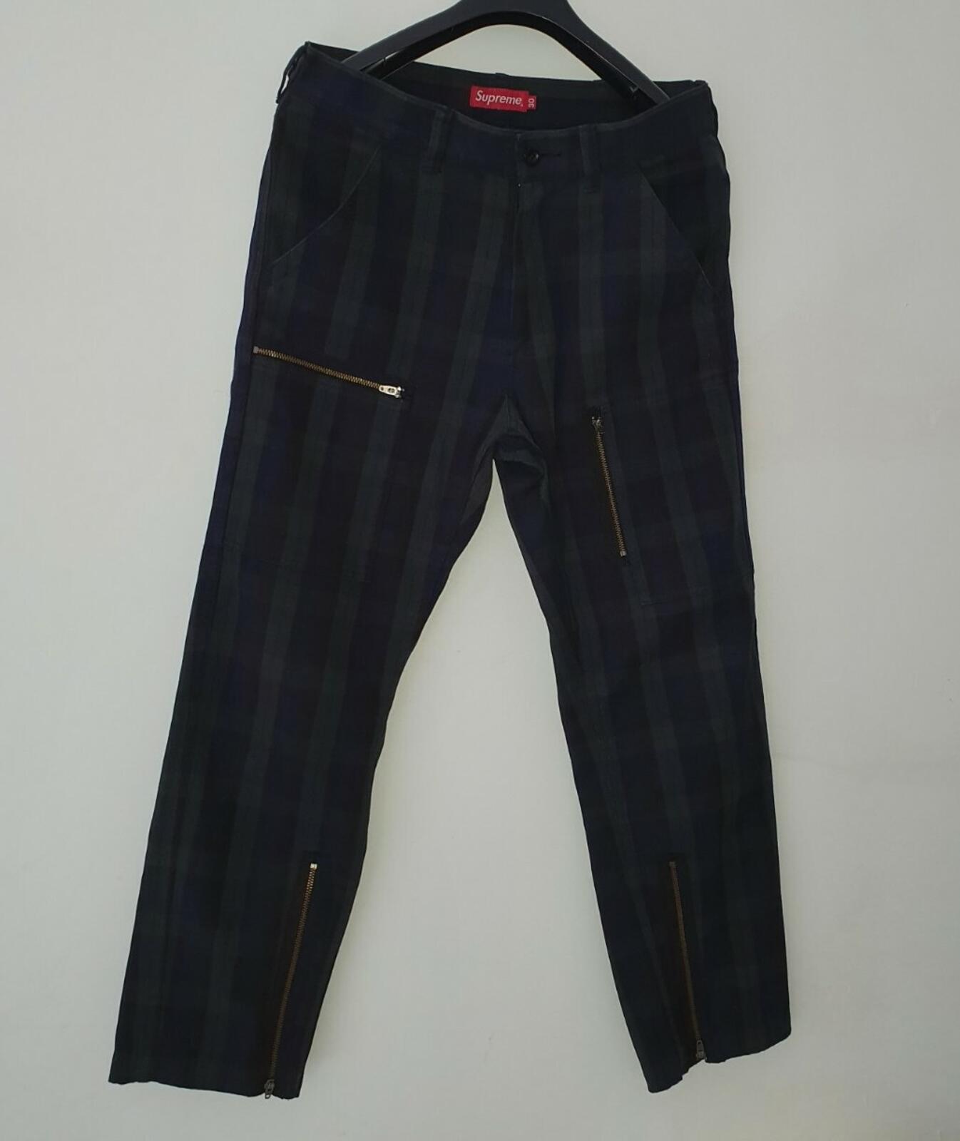 FW14 Supreme Flight Blackwatch plaid pant size 30 tartan trousers pants W30 L30