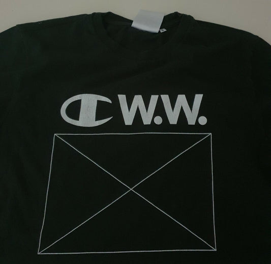 Champion by Wood Wood Alec T-Shirt schwarz Gr. L T-Shirt W.W. Hergestellt in Italien
