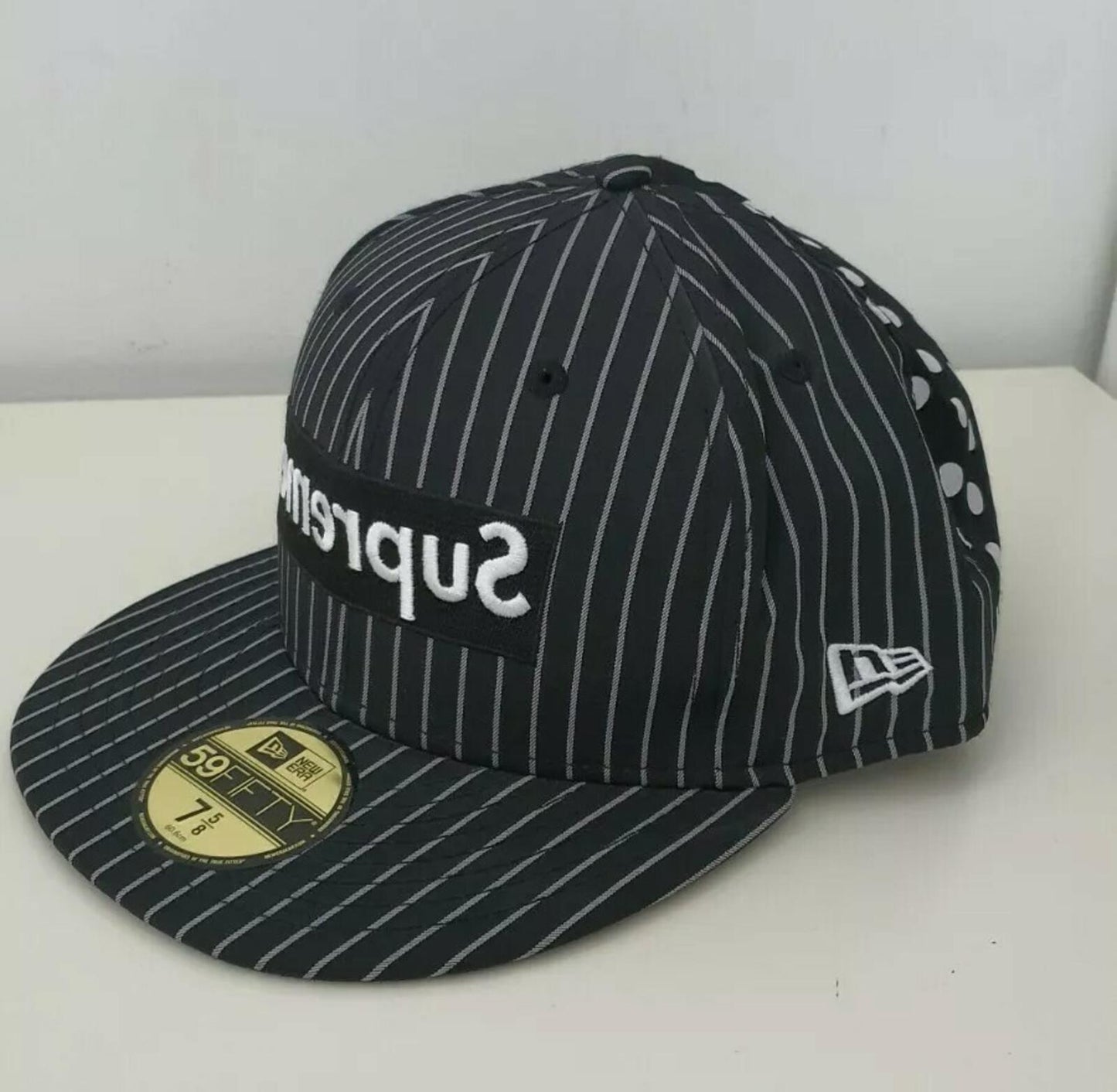 SS14 Supreme Comme Des Garcons New Era black cap hat 7 5/8
