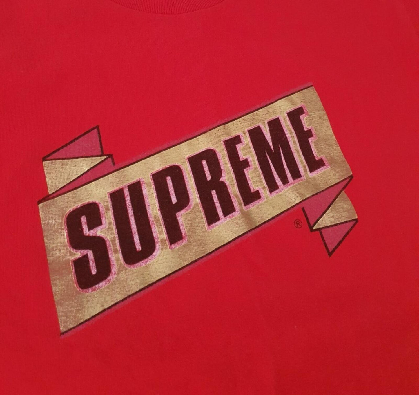 SS13 Supreme Emblem tee size L large lime T-shirt Rare 2013 Vintage
