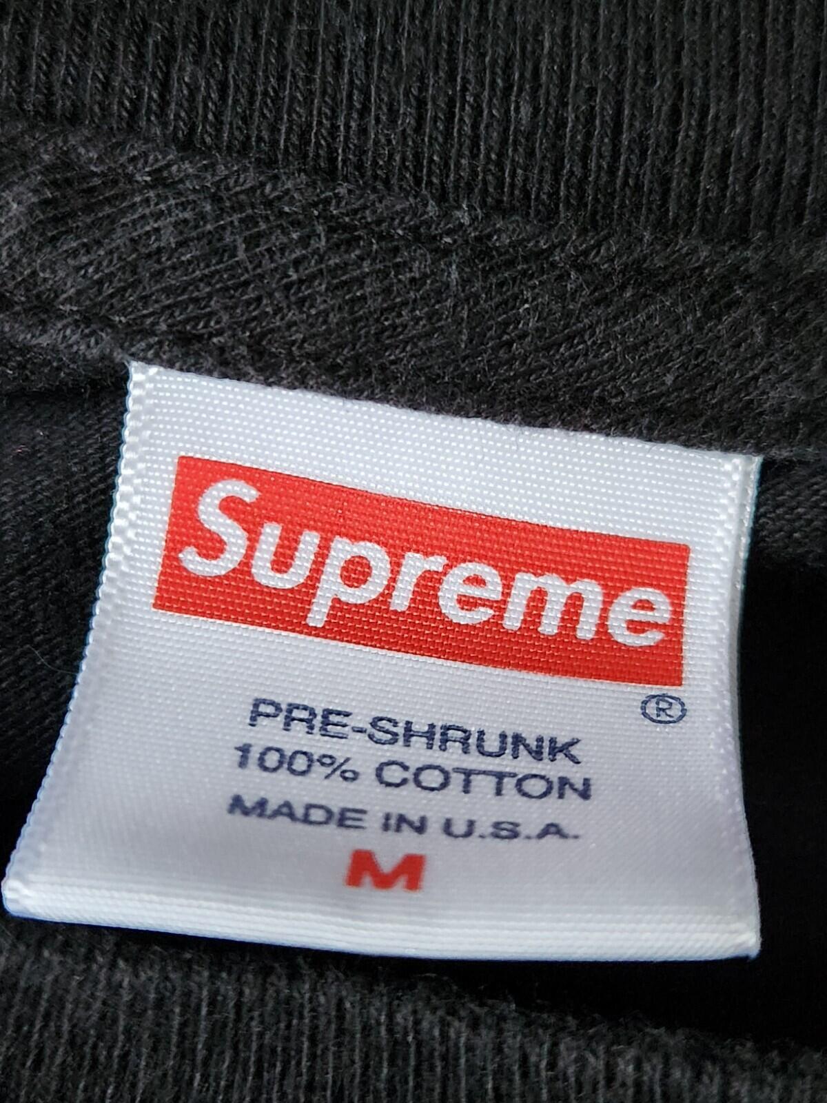 SS21 Supreme x Kaws Chalk Logo Tee Black T-shirt Size M Medium