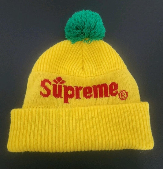 FW15 Supreme Citrus Beanie Yellow Hat Vintage 2015