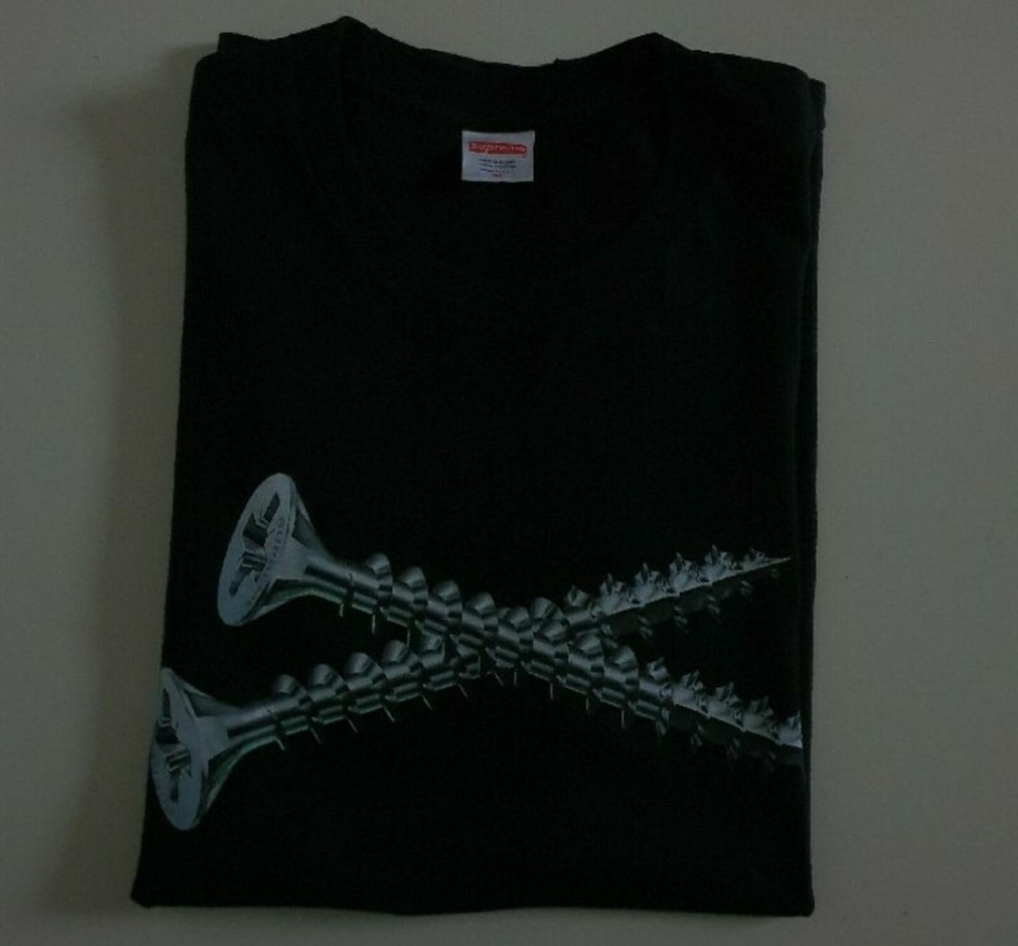 FW16 Supreme Screw Tee Negro Talla M