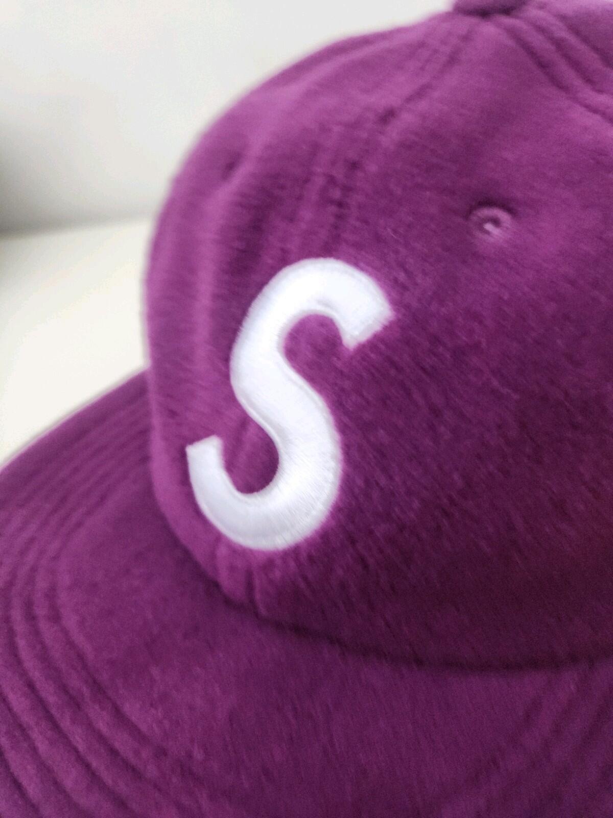 FW18 Supreme x Polartec S logo 6-panel purple hat cap fleece new