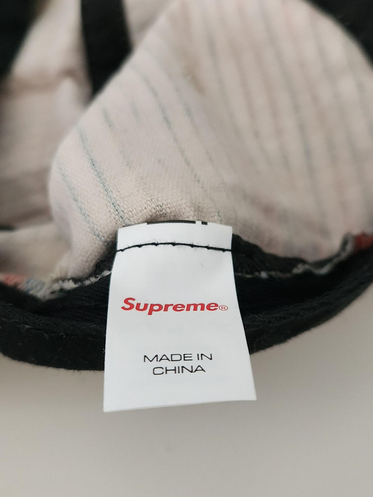 SS22 Supreme Corduroy Camp Cap Plaid Hat Box logo