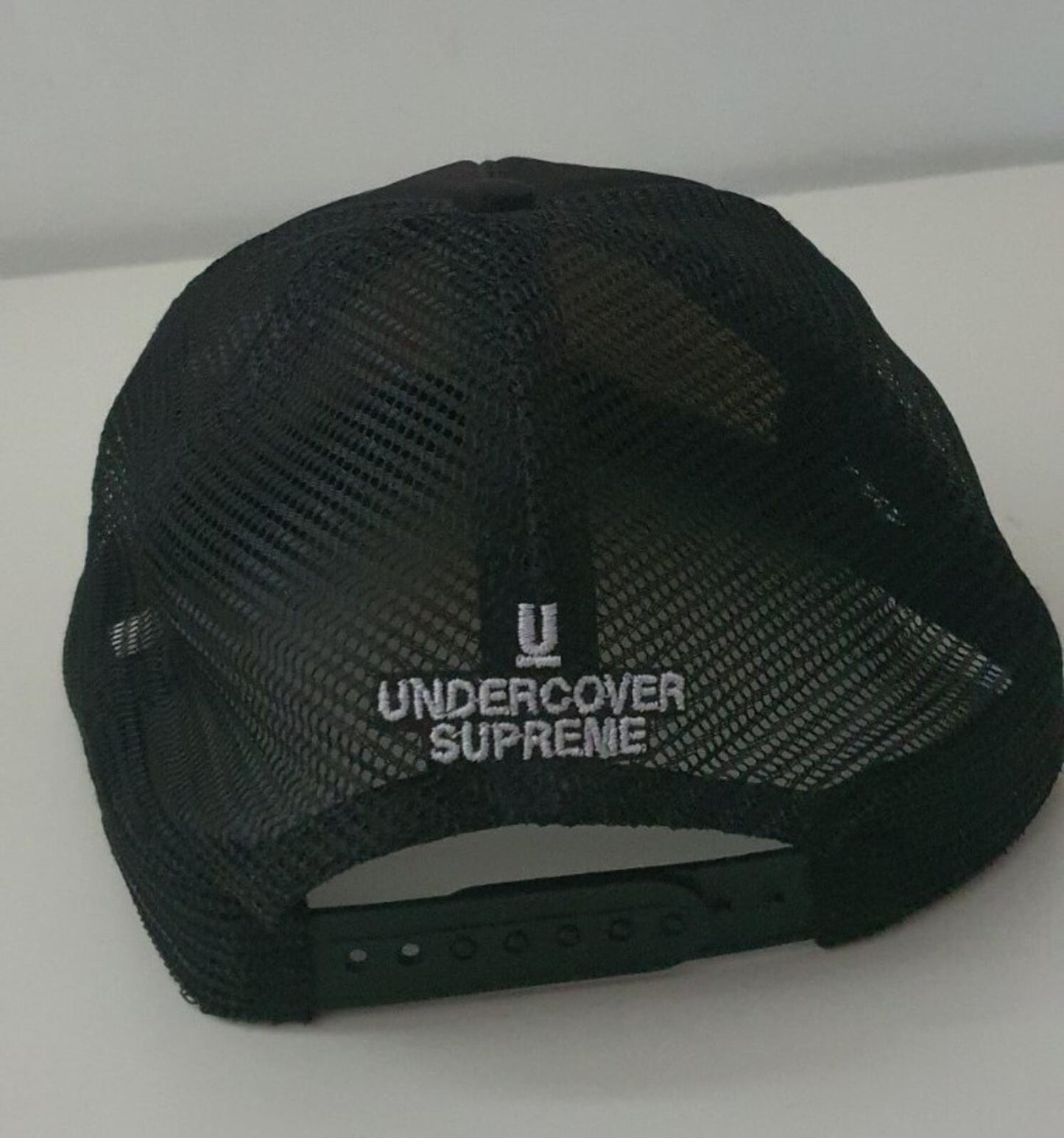 SS15 Supreme x Undercover Mesh Back 5-panel Black Cap Hat Teddy Bear Rare