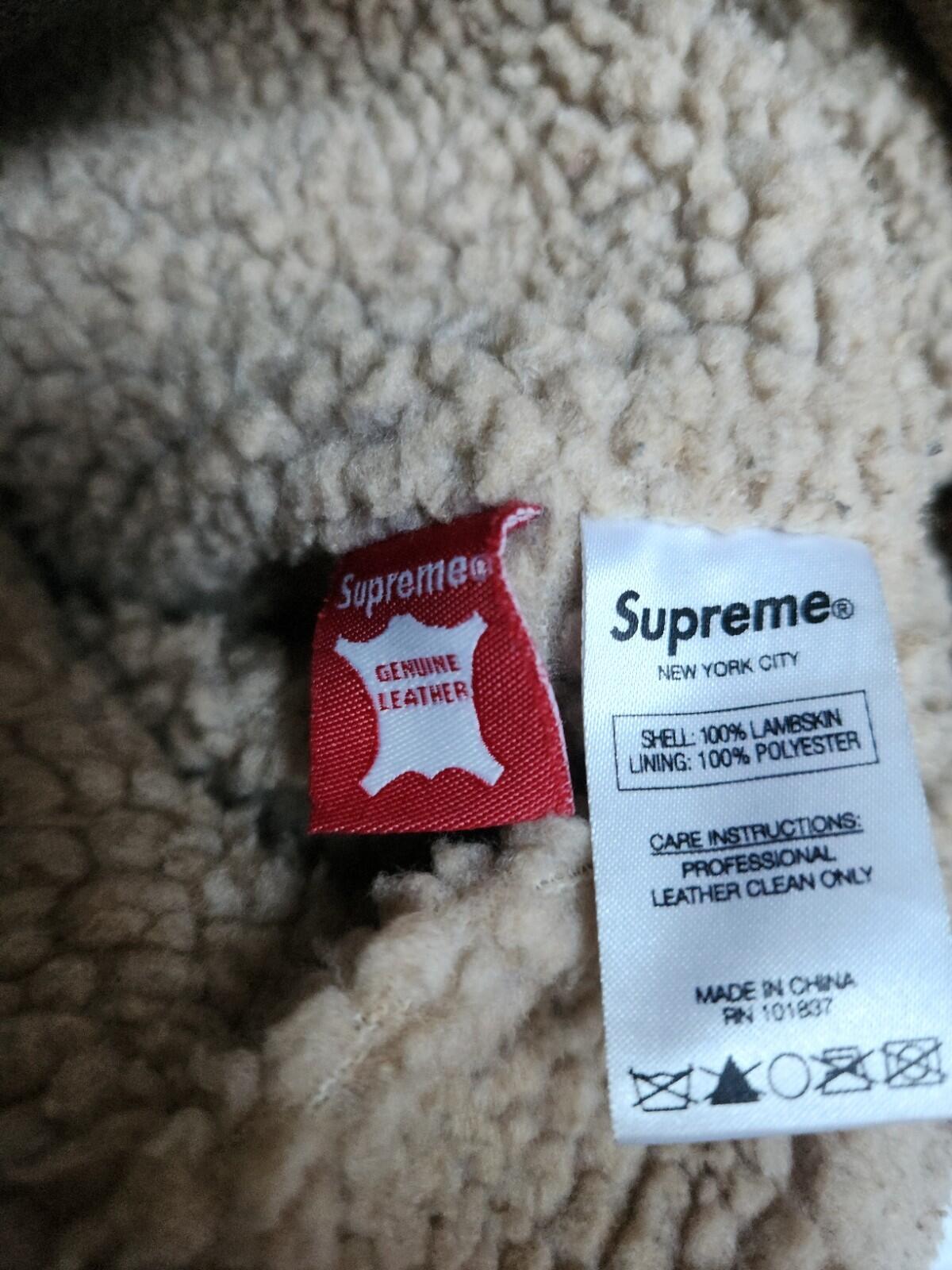 FW17 Supreme hooded suede work jacket $588 Tree Camo L