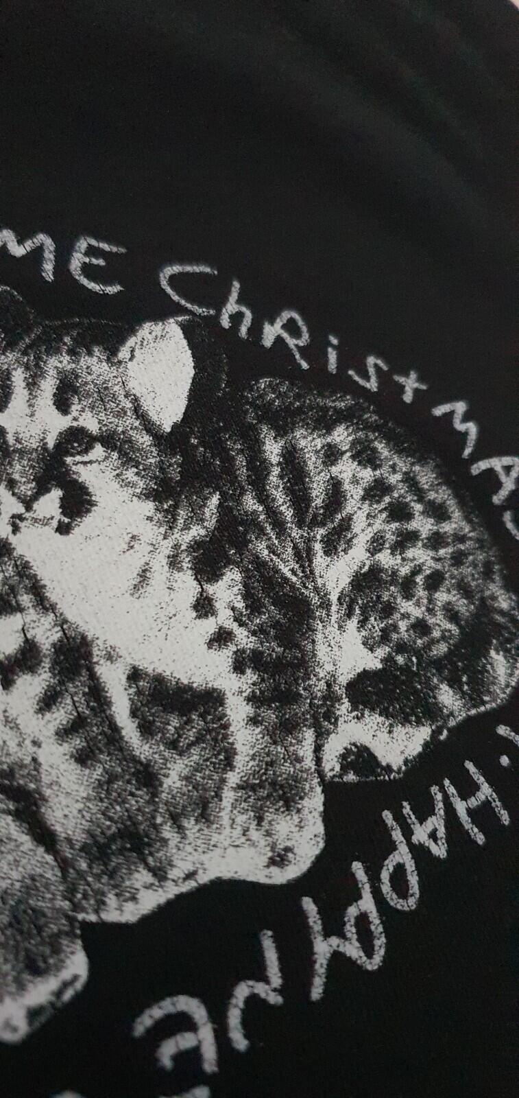 FW19 Supreme Eat me Tee schwarzes T-Shirt Größe L large cats Weihnachten frohes neues Jahr