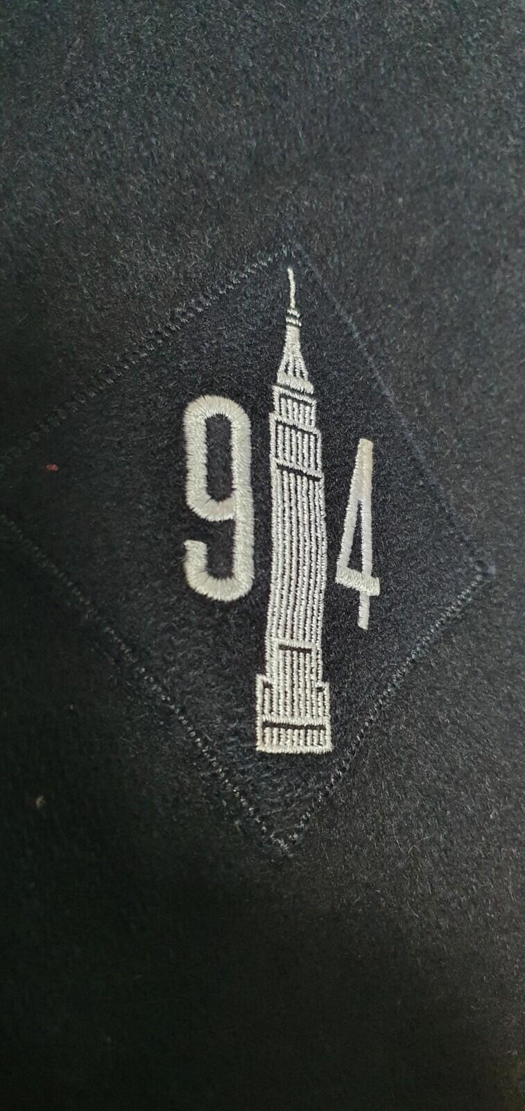 FW05 Supreme Empire State Wool Varsity Jacket Black Size L