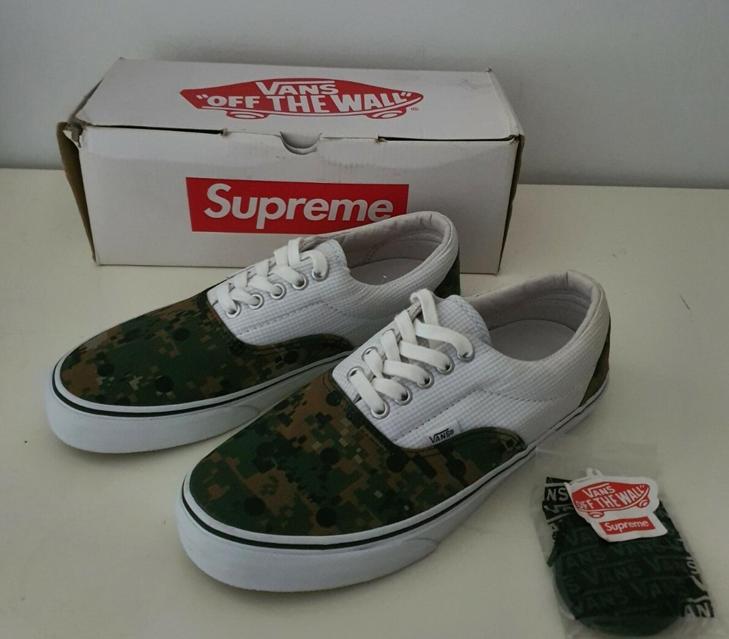 SS13 Supreme x Vans x Comme Des Garcons CDG Era Pro Talla US 8 UK 7 EU 40.5 oliva Rara